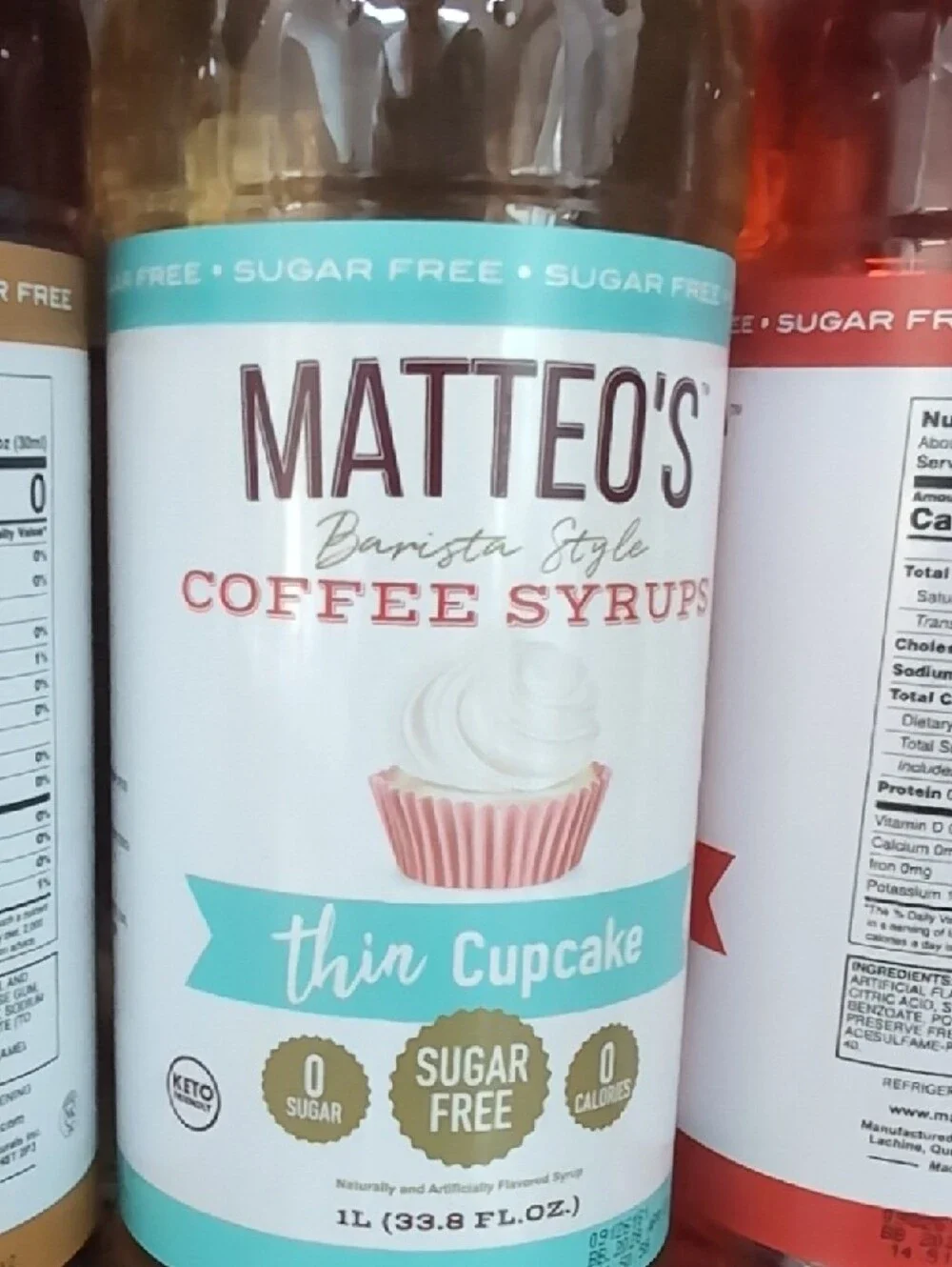 Matteo's Thin Variety Syrup Pack - Chai, Cupcake, Strawberry, Piña Colada NEW